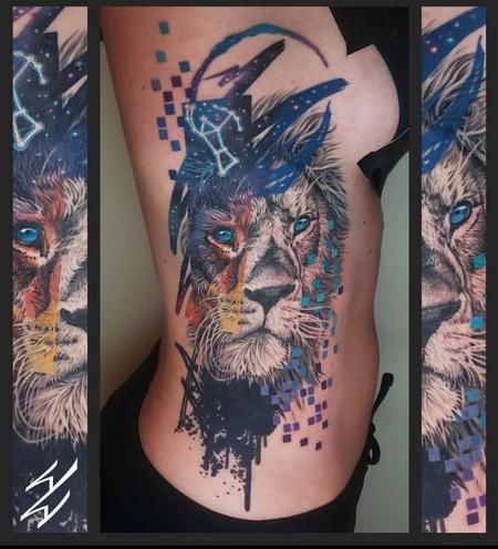 tattoos/ - Walt Watts Astrology Lion Tattoo - 144516